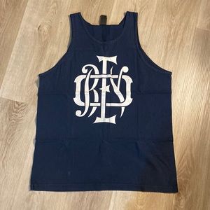 Vintage Obey Tank Top in Navy Blue